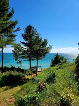 Lake Michigan Beachfront Home Near Mackinac Ferry