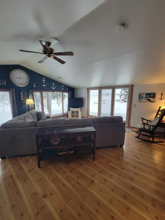 Lake Huron Beachfront Home~Mackinac Island Views!
